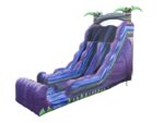 Tobogán Seco Inflable De Doble Carril De Mármol Púrpura