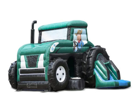 Castillo Hinchable Multifun Tractor Verde